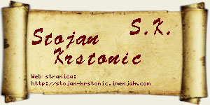 Stojan Krstonić vizit kartica